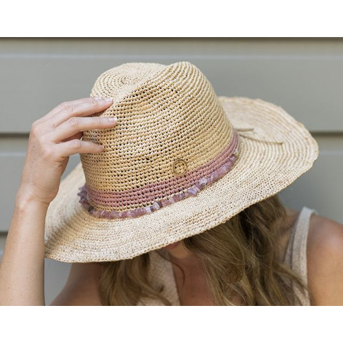 Camilla Raffia Panama Hat - Sundaise