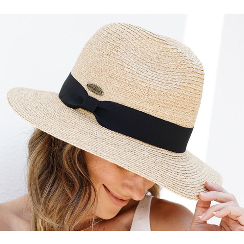 Avery Pan Raffia Hat - Sundaise