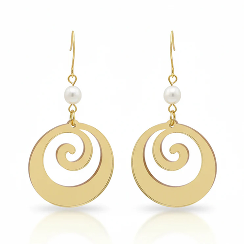 Koru Pearl Connected Earrings