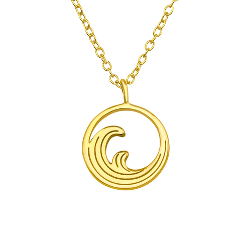 Gold Wave Necklace