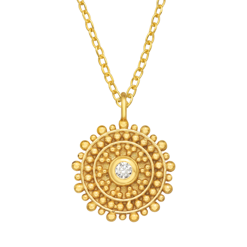 Dotted Disc Necklace