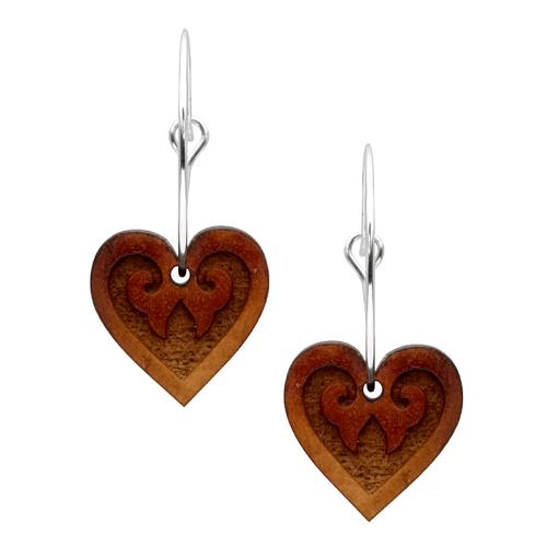 Arcylic Aroha Heart Hoop Earrings