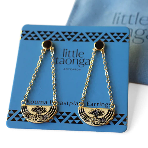 Huia Breastplate Earrings - Little Taonga