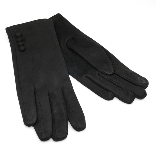 Textile Button Gloves