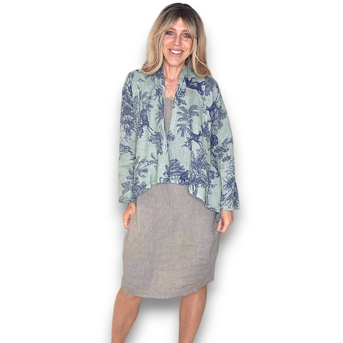 Linen French Toille Cover Up - Helga May