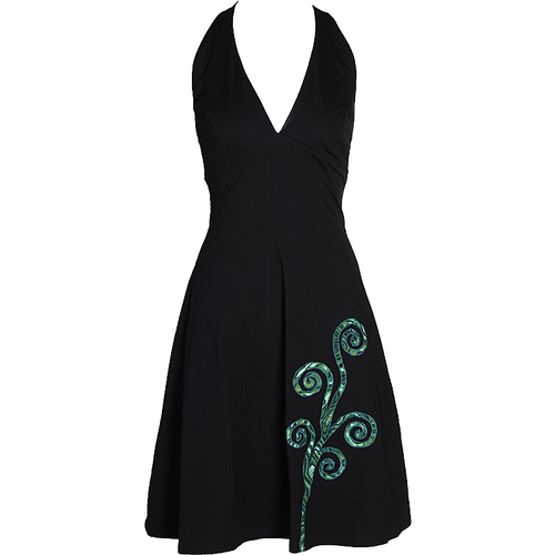 Swirly Halter Dress